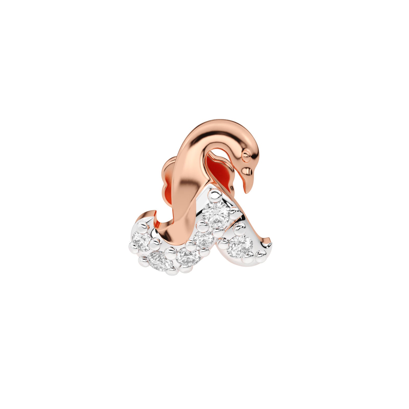 Swan Serenade Diamond Stud
