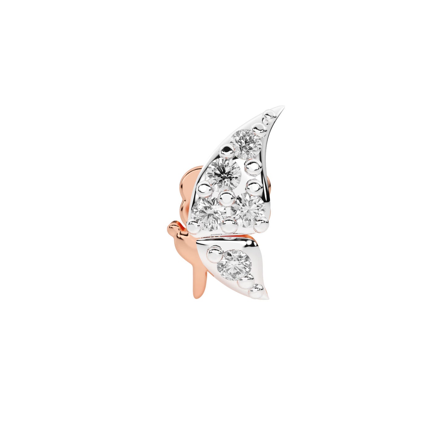 Twilight Butterfly Diamond Stud