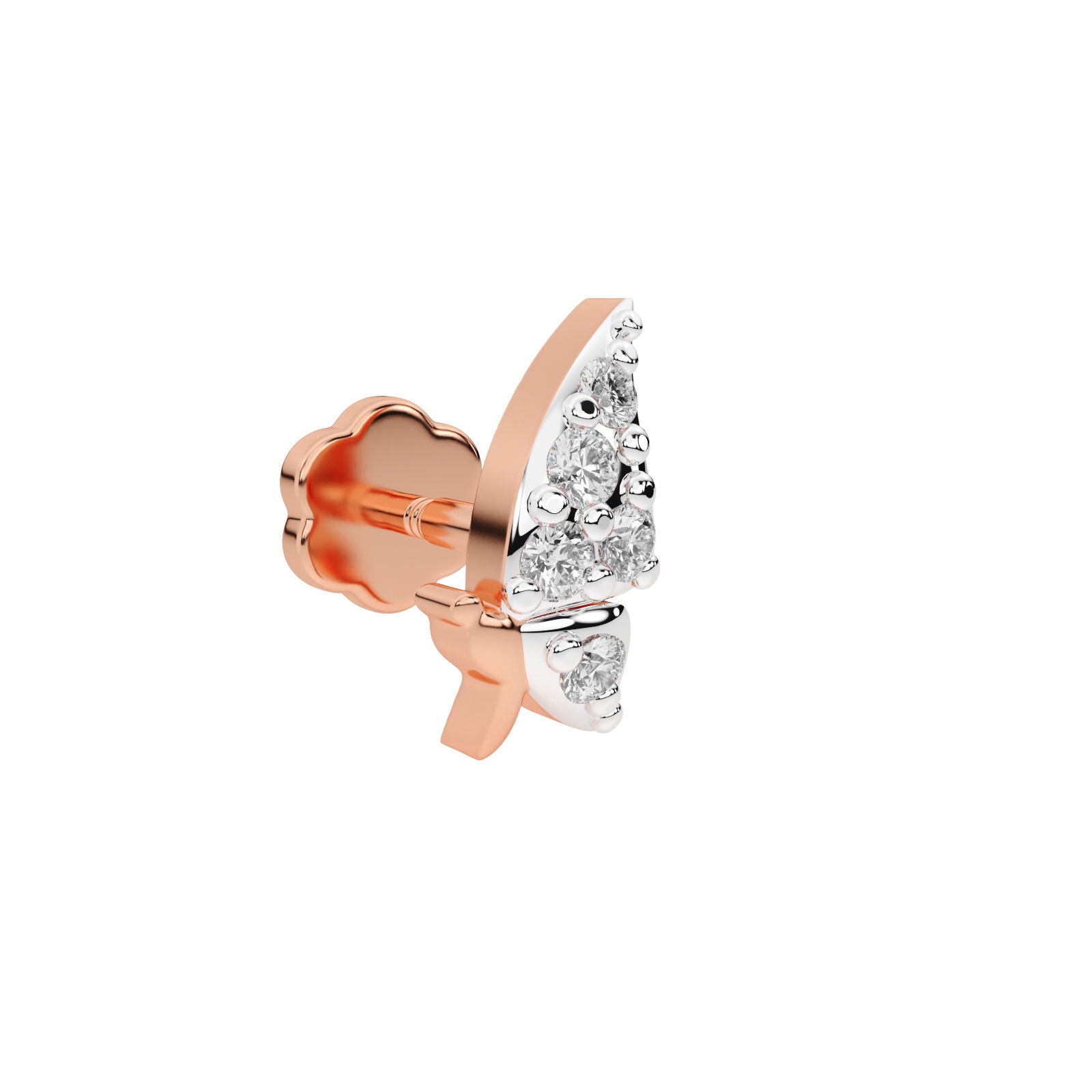 Twilight Butterfly Diamond Stud