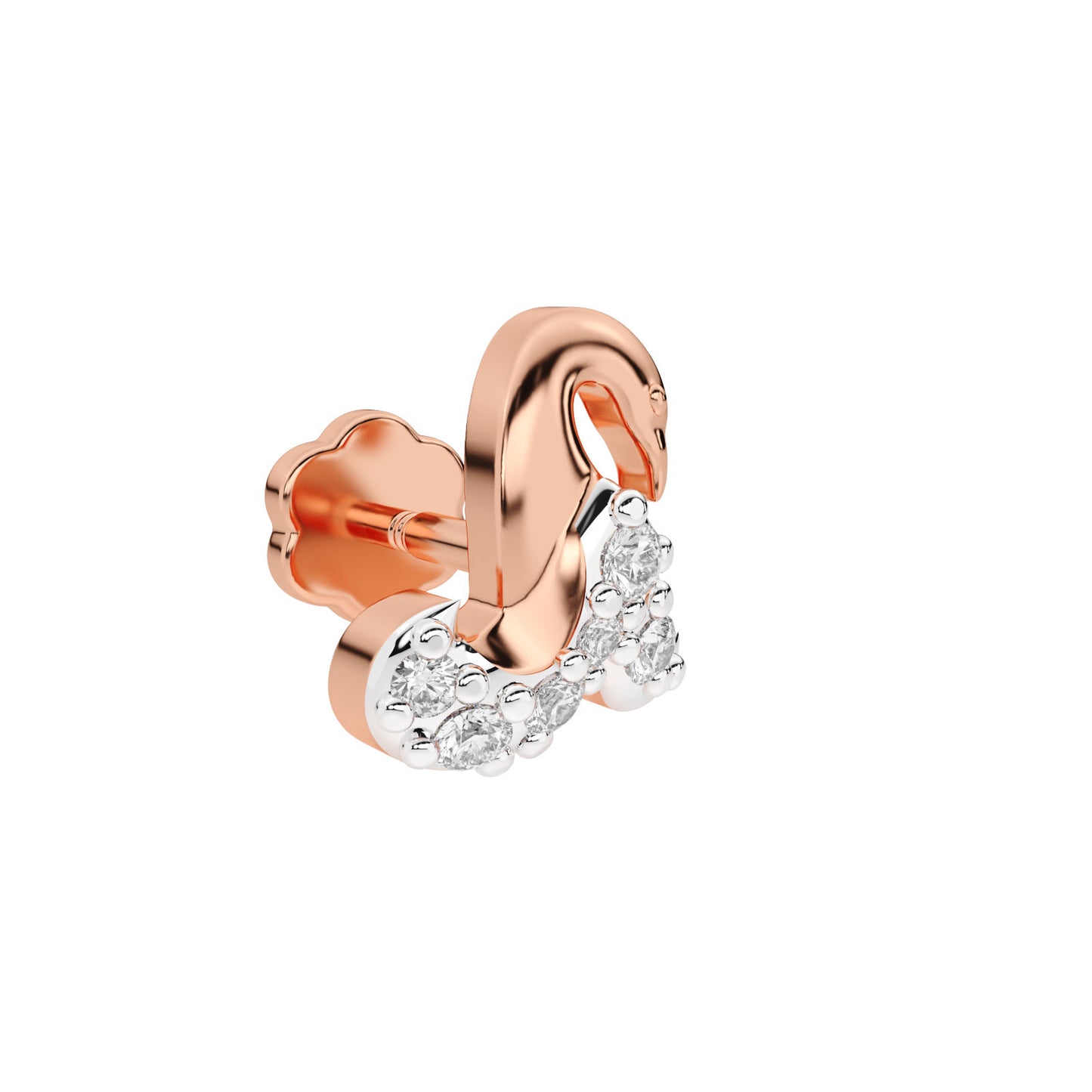 Swan Serenade Diamond Stud