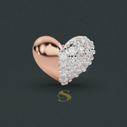 Half-Glow Heart Diamond Pendant