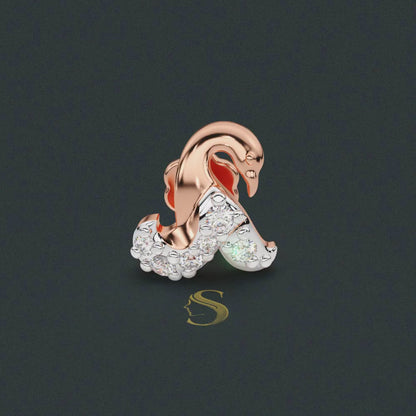 Swan Serenade Diamond Stud
